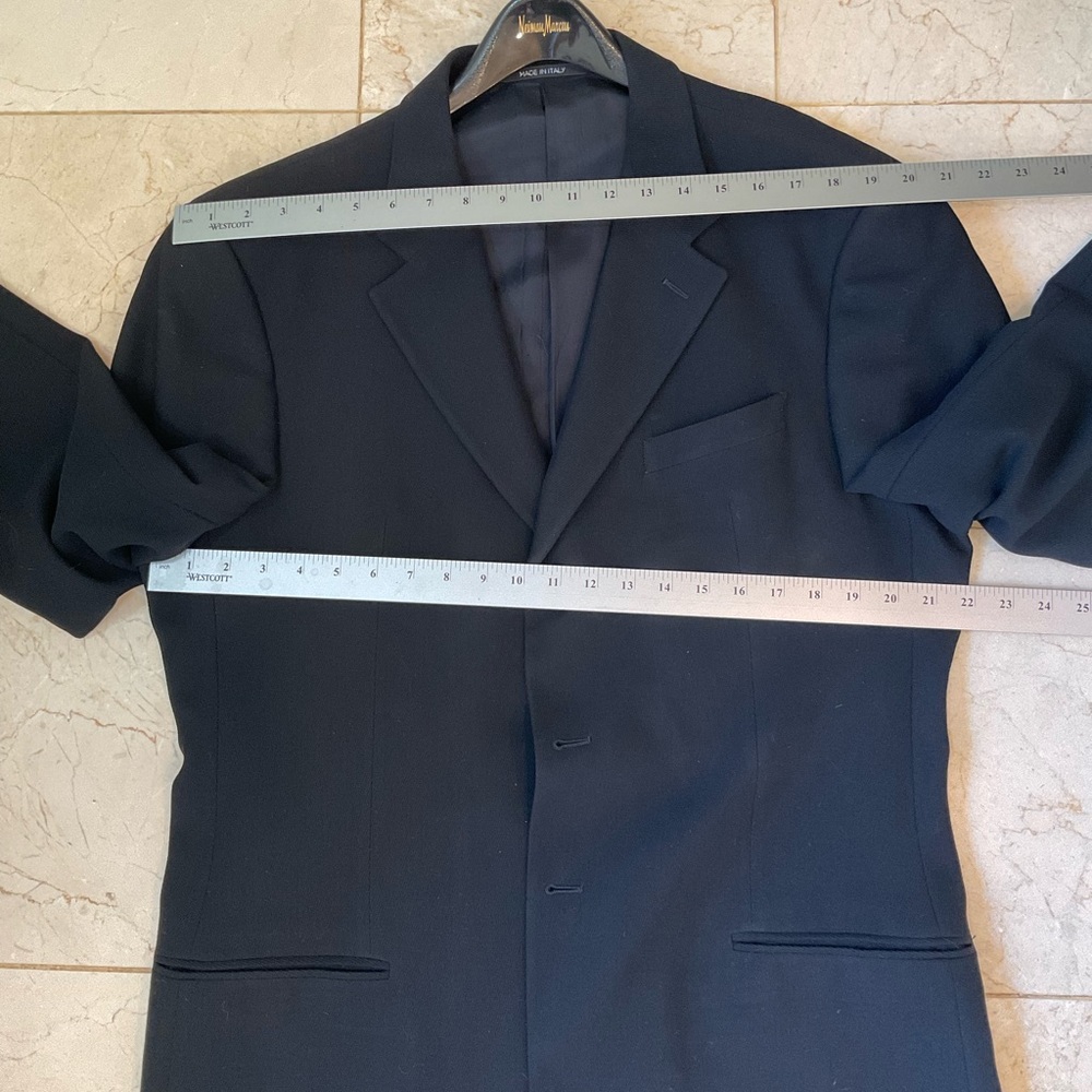 SOLD - Armani Collezioni Lama Wool Blazer, black, 44” chest, Excellent Condition - Picture 9 of 10